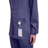 Cherokee Womens Scrub Jacket Nurse Snap Front Medical Uniform with Pockets, 2-Way Stretch, Easy Care Soft Fabric – WW310(Grape)