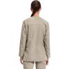 Cherokee Womens Scrub Jacket Nurse Snap Front Medical Uniform with Pockets, 2-Way Stretch, Easy Care Soft Fabric – WW310(Khaki)