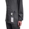 Cherokee Womens Scrub Jacket Nurse Snap Front Medical Uniform with Pockets, 2-Way Stretch, Easy Care Soft Fabric – WW310(Pewter)