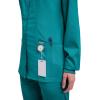 Cherokee Womens Scrub Jacket Nurse Snap Front Medical Uniform with Pockets, 2-Way Stretch, Easy Care Soft Fabric – WW310(Teal Blue)