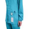Cherokee Womens Scrub Jacket Nurse Snap Front Medical Uniform with Pockets, 2-Way Stretch, Easy Care Soft Fabric – WW310(Turquoise)