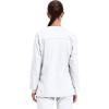 Cherokee Womens Scrub Jacket Nurse Snap Front Medical Uniform with Pockets, 2-Way Stretch, Easy Care Soft Fabric – WW310(White)