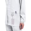 Cherokee Womens Scrub Jacket Nurse Snap Front Medical Uniform with Pockets, 2-Way Stretch, Easy Care Soft Fabric – WW310(White)