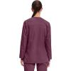Cherokee Womens Scrub Jacket Nurse Snap Front Medical Uniform with Pockets, 2-Way Stretch, Easy Care Soft Fabric – WW310(Wine)