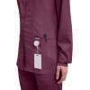 Cherokee Womens Scrub Jacket Nurse Snap Front Medical Uniform with Pockets, 2-Way Stretch, Easy Care Soft Fabric – WW310(Wine)