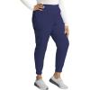 Cherokee Women’s Scrub Jogger Pants Modern Classic Fit Mid Rise Bottom with 5 Pockets, Elastic Knit Waistband – WW115(Navy)