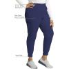 Cherokee Women’s Scrub Jogger Pants Modern Classic Fit Mid Rise Bottom with 5 Pockets, Elastic Knit Waistband – WW115(Navy)