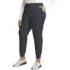 Cherokee Women’s Scrub Jogger Pants Modern Classic Fit Mid Rise Bottom with 5 Pockets, Elastic Knit Waistband – WW115(Pewter)