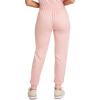 Cherokee Women’s Scrub Jogger Pants Modern Classic Fit Mid Rise Bottom with 5 Pockets, Elastic Knit Waistband – WW115(Pink Essence)
