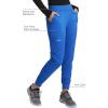 Cherokee Women’s Scrub Jogger Pants Modern Classic Fit Mid Rise Bottom with 5 Pockets, Elastic Knit Waistband – WW115(Royal)