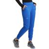 Cherokee Women’s Scrub Jogger Pants Modern Classic Fit Mid Rise Bottom with 5 Pockets, Elastic Knit Waistband – WW115(Royal)