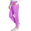 Cherokee Women’s Scrub Jogger Pants Modern Classic Fit Mid Rise Bottom with 5 Pockets, Elastic Knit Waistband – WW115(Sweet Berry)