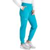 Cherokee Women’s Scrub Jogger Pants Modern Classic Fit Mid Rise Bottom with 5 Pockets, Elastic Knit Waistband – WW115(Teal Blue)