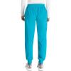 Cherokee Women’s Scrub Jogger Pants Modern Classic Fit Mid Rise Bottom with 5 Pockets, Elastic Knit Waistband – WW115(Teal Blue)