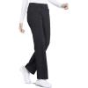 Cherokee Women’s Scrub Pants Mid Rise Straight Leg Pull-on Cargo Pant with 6 Pockets & 2-Way Stretch Fabric – WW170(Black)