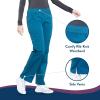 Cherokee Women’s Scrub Pants Mid Rise Straight Leg Pull-on Cargo Pant with 6 Pockets & 2-Way Stretch Fabric – WW170(Caribbean Blue)