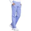 Cherokee Women’s Scrub Pants Mid Rise Straight Leg Pull-on Cargo Pant with 6 Pockets & 2-Way Stretch Fabric – WW170(Ciel Blue)