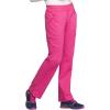 Cherokee Women’s Scrub Pants Mid Rise Straight Leg Pull-on Cargo Pant with 6 Pockets & 2-Way Stretch Fabric – WW170(Electric Pink)