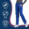 Cherokee Women’s Scrub Pants Mid Rise Straight Leg Pull-on Cargo Pant with 6 Pockets & 2-Way Stretch Fabric – WW170(Galaxy Blue)