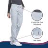 Cherokee Women’s Scrub Pants Mid Rise Straight Leg Pull-on Cargo Pant with 6 Pockets & 2-Way Stretch Fabric – WW170(Grey)
