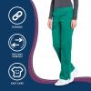Cherokee Women’s Scrub Pants Mid Rise Straight Leg Pull-on Cargo Pant with 6 Pockets & 2-Way Stretch Fabric – WW170(Hunter Green)