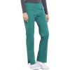 Cherokee Women’s Scrub Pants Mid Rise Straight Leg Pull-on Cargo Pant with 6 Pockets & 2-Way Stretch Fabric – WW170(Hunter Green)