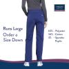 Cherokee Women’s Scrub Pants Mid Rise Straight Leg Pull-on Cargo Pant with 6 Pockets & 2-Way Stretch Fabric – WW170(Navy)