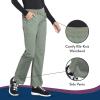 Cherokee Women’s Scrub Pants Mid Rise Straight Leg Pull-on Cargo Pant with 6 Pockets & 2-Way Stretch Fabric – WW170(Olive)