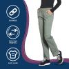 Cherokee Women’s Scrub Pants Mid Rise Straight Leg Pull-on Cargo Pant with 6 Pockets & 2-Way Stretch Fabric – WW170(Olive)