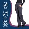 Cherokee Women’s Scrub Pants Mid Rise Straight Leg Pull-on Cargo Pant with 6 Pockets & 2-Way Stretch Fabric – WW170(Pewter)