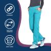 Cherokee Women’s Scrub Pants Mid Rise Straight Leg Pull-on Cargo Pant with 6 Pockets & 2-Way Stretch Fabric – WW170(Teal Blue)