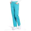Cherokee Women’s Scrub Pants Mid Rise Straight Leg Pull-on Cargo Pant with 6 Pockets & 2-Way Stretch Fabric – WW170(Turquoise)