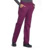 Cherokee Women’s Scrub Pants Mid Rise Straight Leg Pull-on Cargo Pant with 6 Pockets & 2-Way Stretch Fabric – WW170(Wine)