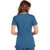 Cherokee Women’s V-Neck Scrub Top – Modern Classic Shirt with 3 Pockets, Instrument Loop & Fade Resistant Fabric – WW645(Caribbean Blue)