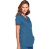 Cherokee Women’s V-Neck Scrub Top – Modern Classic Shirt with 3 Pockets, Instrument Loop & Fade Resistant Fabric – WW645(Caribbean Blue)