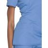 Cherokee Women’s V-Neck Scrub Top – Modern Classic Shirt with 3 Pockets, Instrument Loop & Fade Resistant Fabric – WW645(Ciel)