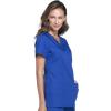 Cherokee Women’s V-Neck Scrub Top – Modern Classic Shirt with 3 Pockets, Instrument Loop & Fade Resistant Fabric – WW645(Galaxy Blue)