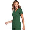 Cherokee Women’s V-Neck Scrub Top – Modern Classic Shirt with 3 Pockets, Instrument Loop & Fade Resistant Fabric – WW645(Hunter)