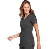 Cherokee Women’s V-Neck Scrub Top – Modern Classic Shirt with 3 Pockets, Instrument Loop & Fade Resistant Fabric – WW645(Pewter)