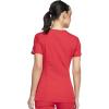 Cherokee Women’s V-Neck Scrub Top – Modern Classic Shirt with 3 Pockets, Instrument Loop & Fade Resistant Fabric – WW645(Red)