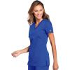 Cherokee Women’s V-Neck Scrub Top – Modern Classic Shirt with 3 Pockets, Instrument Loop & Fade Resistant Fabric – WW645(Royal)