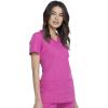 Cherokee Women’s V-Neck Scrub Top – Modern Classic Shirt with 3 Pockets, Instrument Loop & Fade Resistant Fabric – WW645(Shocking Pink)
