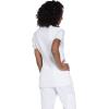 Cherokee Women’s V-Neck Scrub Top – Modern Classic Shirt with 3 Pockets, Instrument Loop & Fade Resistant Fabric – WW645(White)