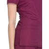 Cherokee Women’s V-Neck Scrub Top – Modern Classic Shirt with 3 Pockets, Instrument Loop & Fade Resistant Fabric – WW645(Wine)