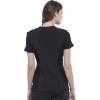 Cherokee Women’s V-Neck Scrub Top, 4 Pockets, with Yokes & Sleeve Insets, Ideal for Medical Professionals CK711(Black)