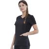 Cherokee Women’s V-Neck Scrub Top, 4 Pockets, with Yokes & Sleeve Insets, Ideal for Medical Professionals CK711(Black)
