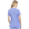 Cherokee Women’s V-Neck Scrub Top, 4 Pockets, with Yokes & Sleeve Insets, Ideal for Medical Professionals CK711(Ciel Blue)