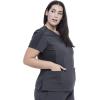 Cherokee Women’s V-Neck Scrub Top, 4 Pockets, with Yokes & Sleeve Insets, Ideal for Medical Professionals CK711(Pewter)