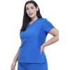 Cherokee Women’s V-Neck Scrub Top, 4 Pockets, with Yokes & Sleeve Insets, Ideal for Medical Professionals CK711(Royal)
