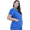Cherokee Women’s V-Neck Scrub Top, 4 Pockets, with Yokes & Sleeve Insets, Ideal for Medical Professionals CK711(Royal)